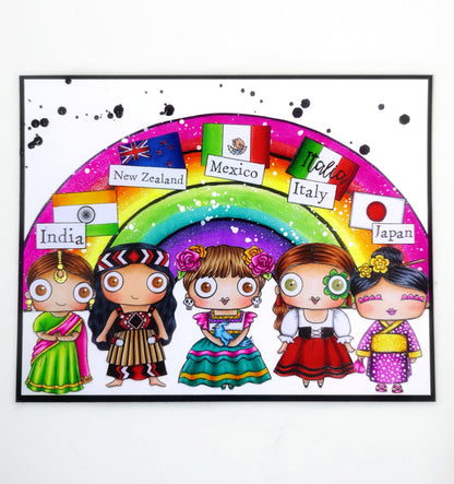#883 - A7 Clear Stamp Set - India