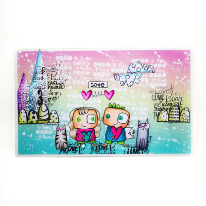 #932 - A7 Stamp Set - Love Wins