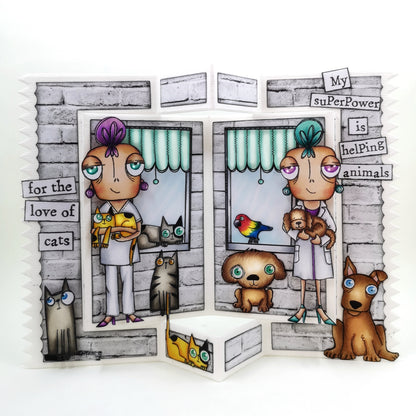 TP-373 - A6 Clear Stamp Set - Rescue Puppies