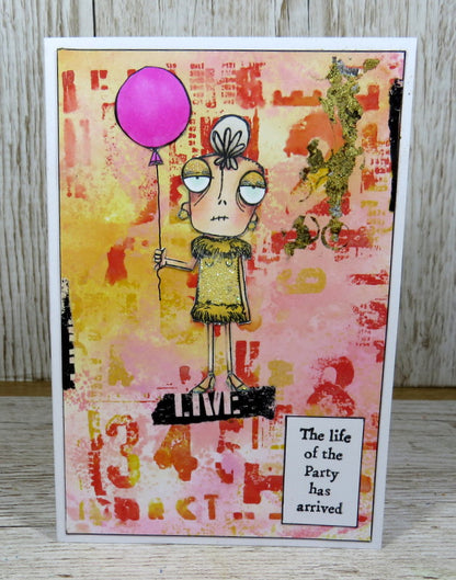 #783 - A7 Clear Stamp Set - Party Time Dee