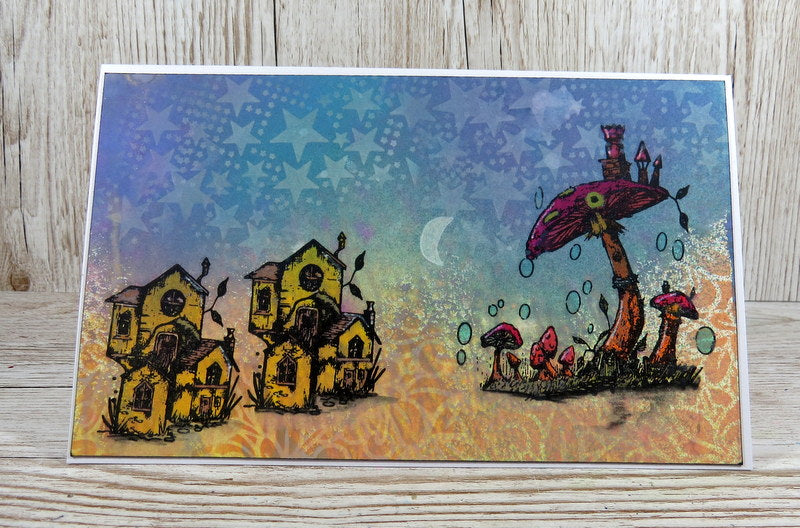TP-798 - A6 Clear Stamp Set - Mushroom Cottage