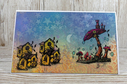 TP-798 - A6 Clear Stamp Set - Mushroom Cottage