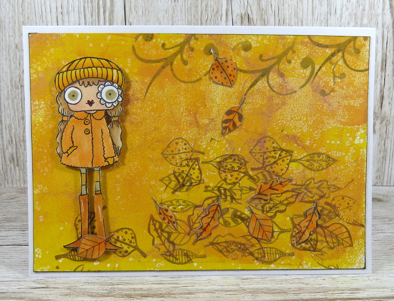 TP-823 - A7 Clear Stamp Set - Doodle leaves