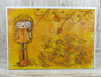 TP-823 - A7 Clear Stamp Set - Doodle leaves