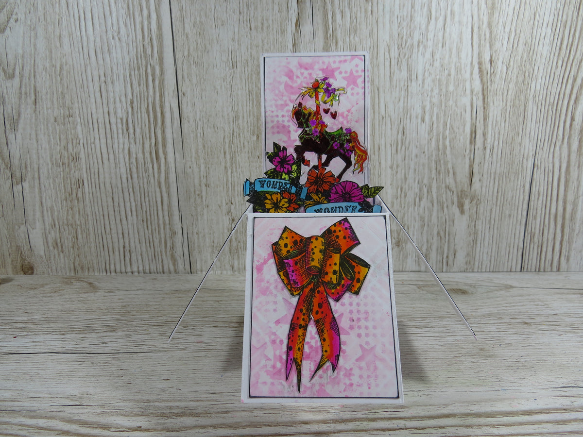 TP-827- A5 Clear Stamp Set - On Golden Poles