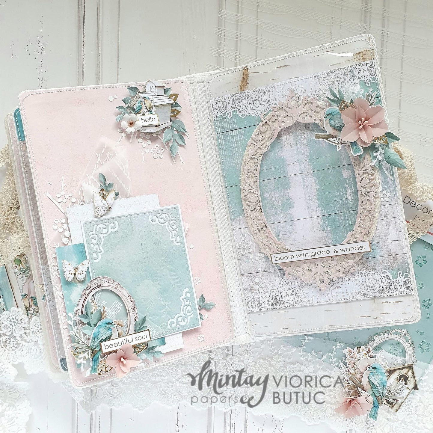 Mintay Winged Melodies 6x8 Inch Album Base (8pcs)