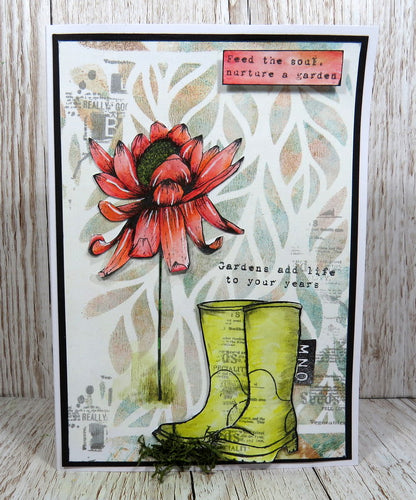 PC-155 - 6"x6" Stencil - Folium