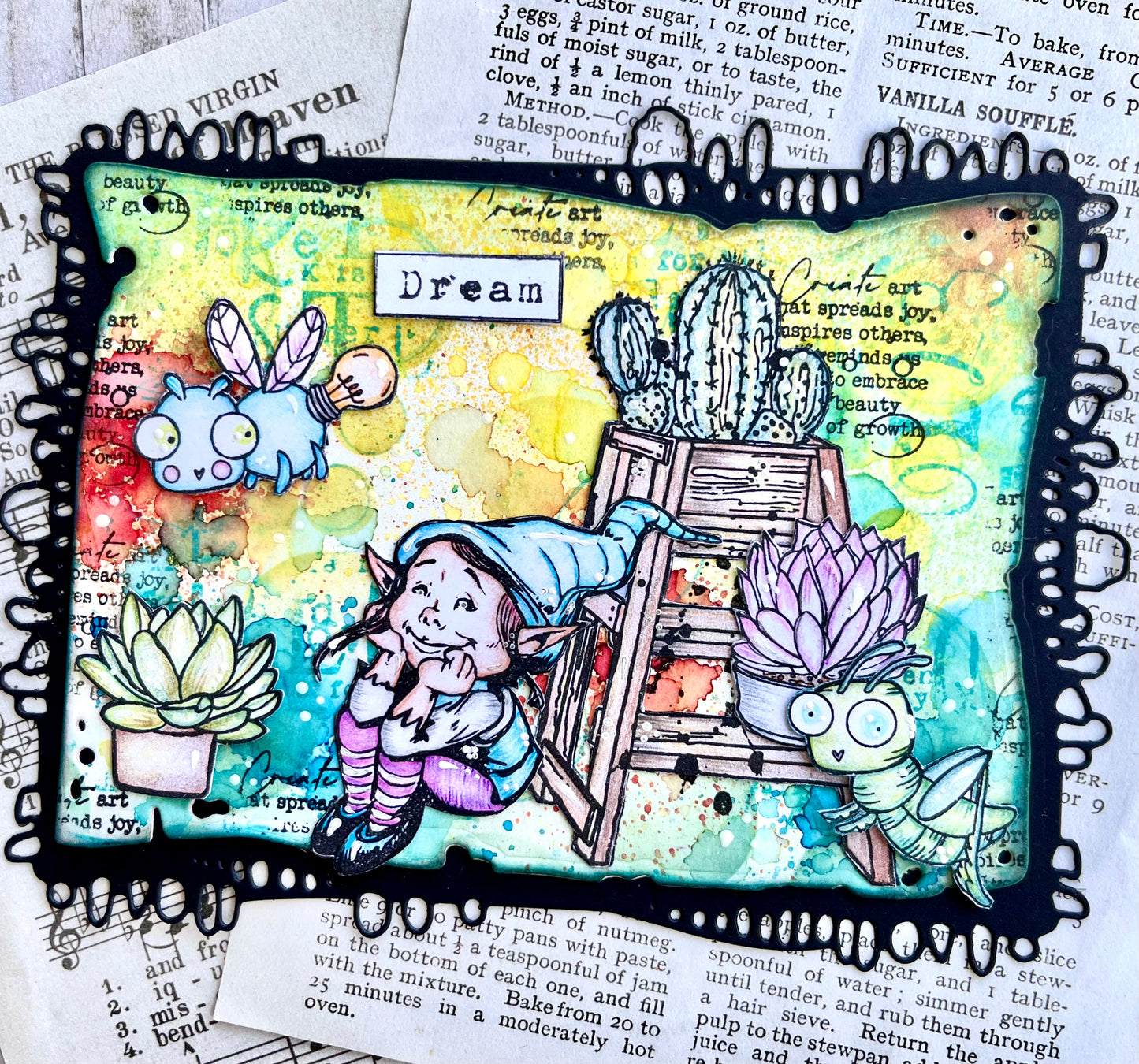 #1039 - A7 Stamp - Buzzie Bugs