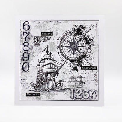 #1186 - A6 Stamp Set - Pelican Galleon