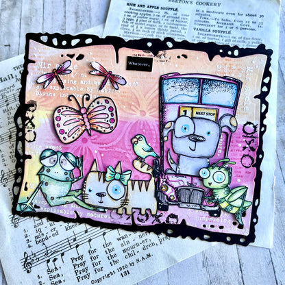 TP-966 - A7 Stamp Set - Purrfect Birthday
