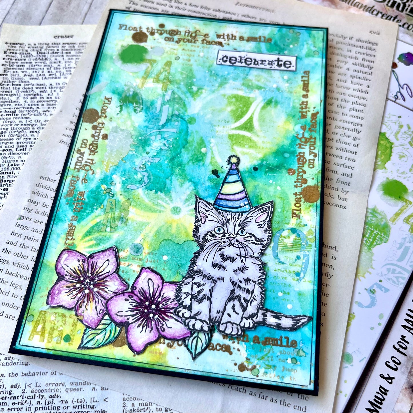 TP-966 - A7 Stamp Set - Purrfect Birthday