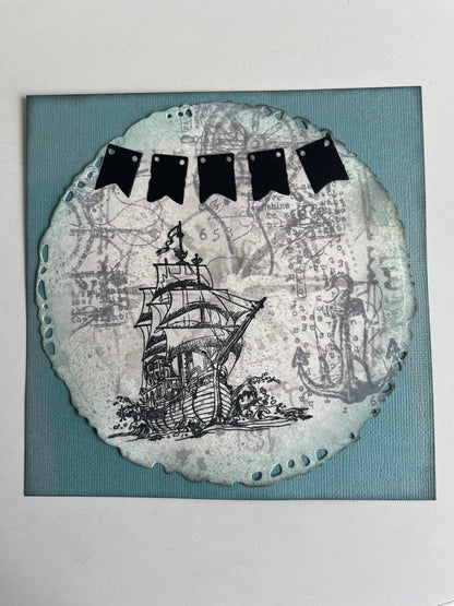 #1186 - A6 Stamp Set - Pelican Galleon