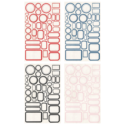 Idea-ology Tim Holtz Classic Label Stickers 152 Pcs - Red/White