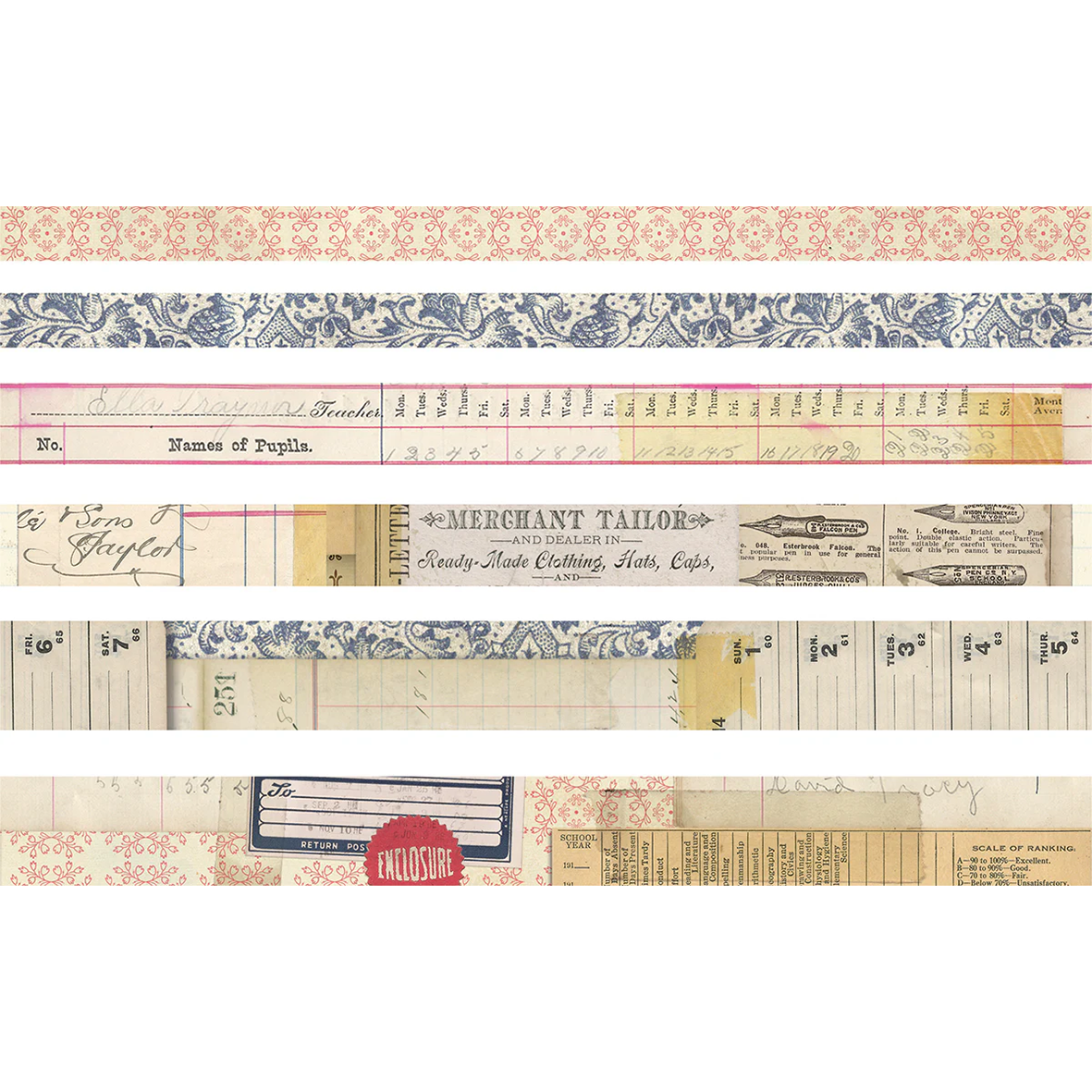 Idea-ology Tim Holtz Design Tape 6 Pcs - Merchant