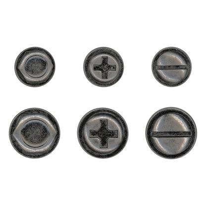 Idea-ology Tim Holtz Metal Adornments 6 Pcs - Machinery Heads