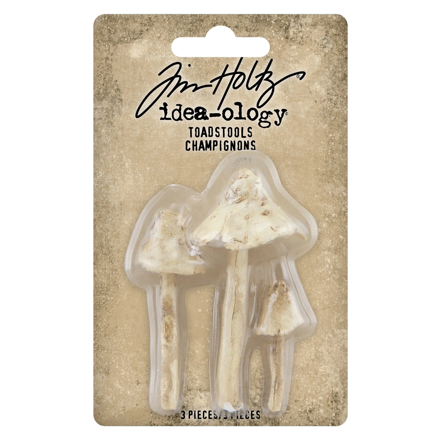 Idea-ology Tim Holtz Resin Toadstools 3 Pcs - 1.25" To 2.5"