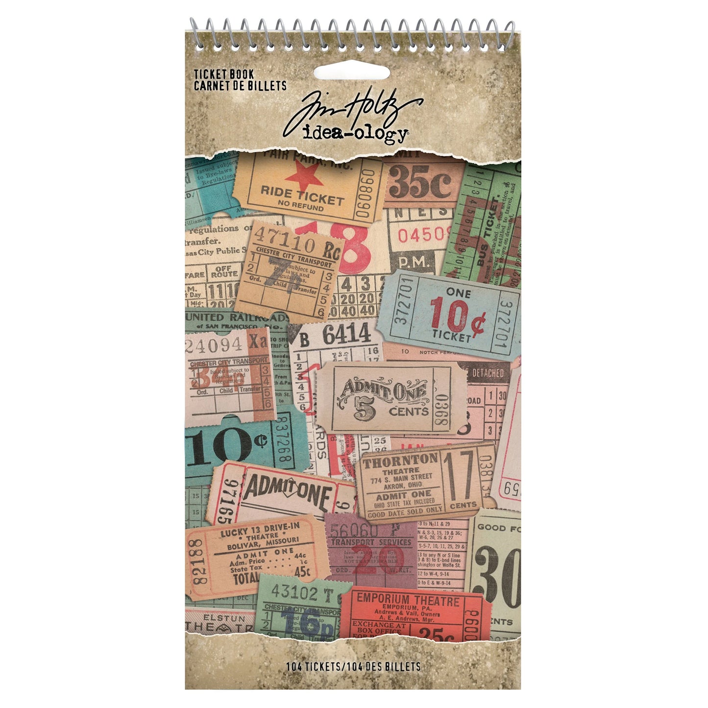 Idea-ology Tim Holtz Ticket Book 104 Pcs -Ticket Book
