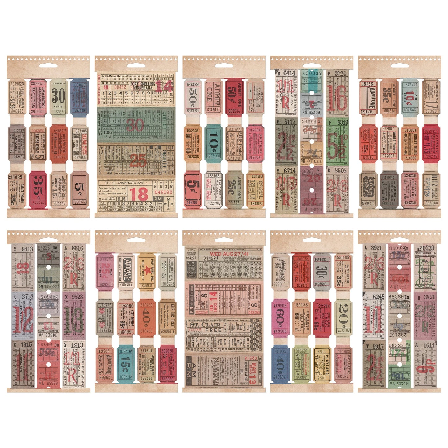 Idea-ology Tim Holtz Ticket Book 104 Pcs -Ticket Book