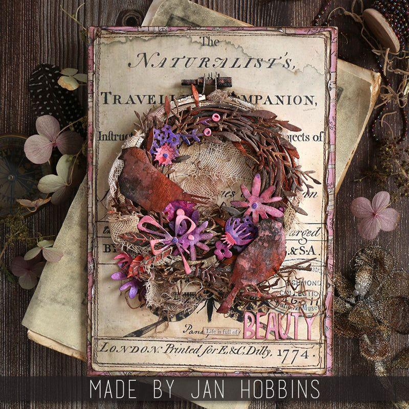 Sizzix Thinlits Die by Tim Holtz Vault Funky Floral Wreath (14pcs)