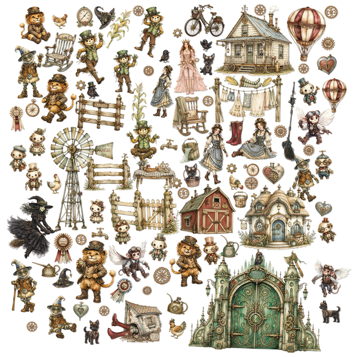 49 And Market Chronicles of Oz Laser Cut Elements