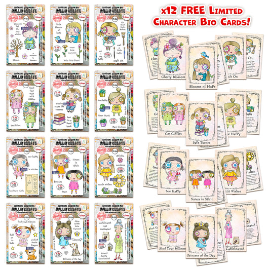 Petals & Ink Stamp Bundle + x12 FREE Limited Character Bio Cards