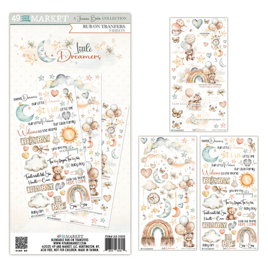49 and Market Little Dreamer 6×12" Rub-on Transfer Set