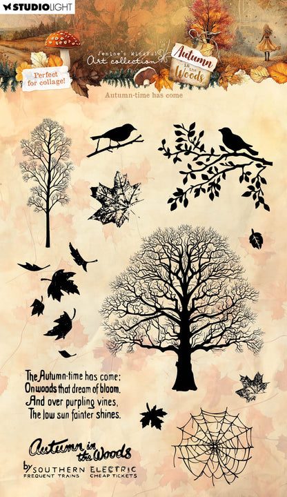 Studio Light Jenine's Mindful Art - Autumn In The Woods - Clear Stamps Autumn Time Has Come