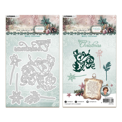 Studio Light Jenine's Mindful Art Christmas Blush - Cutting Die Merry Christmas