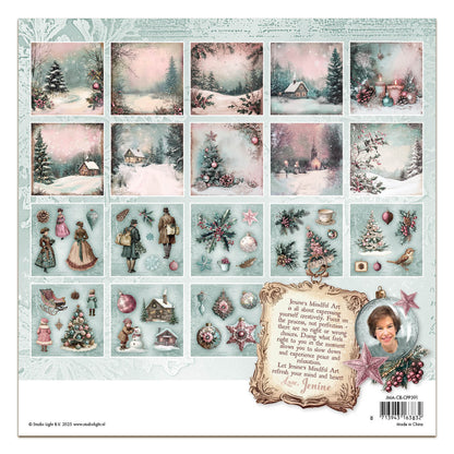 Studio Light Jenine's Mindful Art Christmas Blush - Collage Paper Pad Backgrounds & Elements