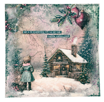 Studio Light Jenine's Mindful Art Christmas Blush - Collage Paper Pad Backgrounds & Elements