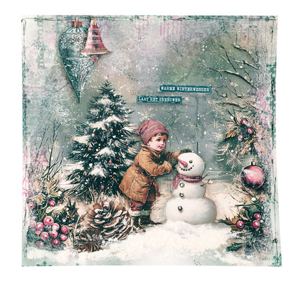 Studio Light Jenine's Mindful Art Christmas Blush - Collage Paper Pad Backgrounds & Elements