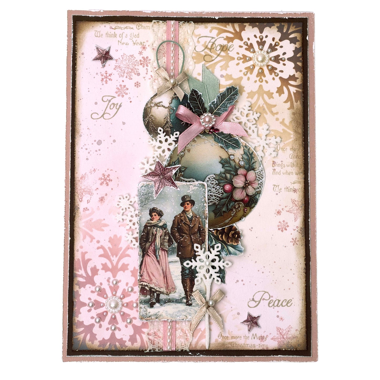 Studio Light Jenine's Mindful Art Christmas Blush -  Die-cut Paper Pad Paper Elements