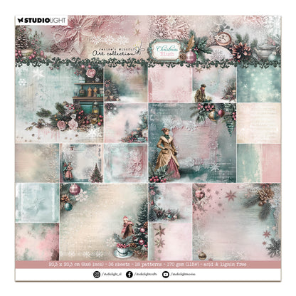 Studio Light Jenine's Mindful Art Christmas Blush - Designer Paper Pad Backgrounds