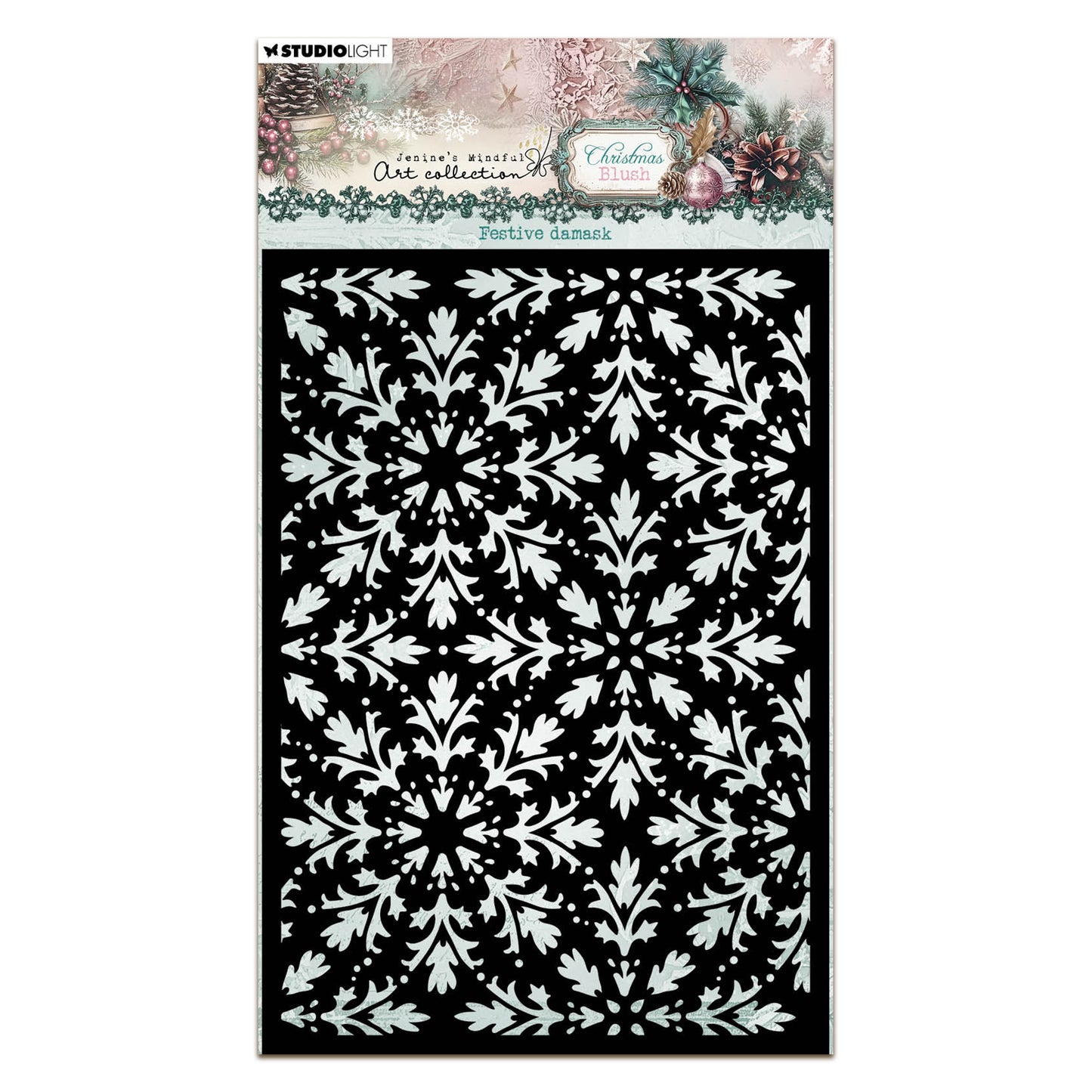 Studio Light Jenine's Mindful Art Christmas Blush - Mask Festive Damask