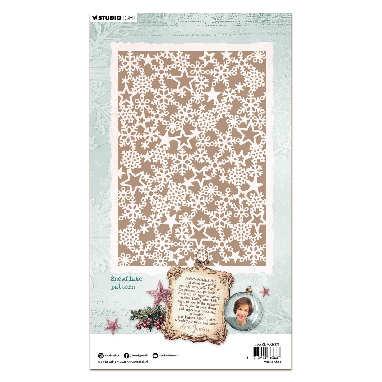 Studio Light Jenine's Mindful Art Christmas Blush - Mask Snowflake Pattern