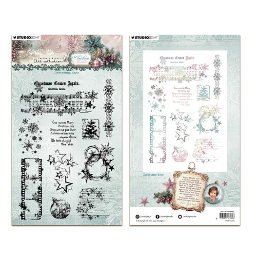 Studio Light Jenine's Mindful Art Christmas Blush - Clear Stamp Christmas Deco