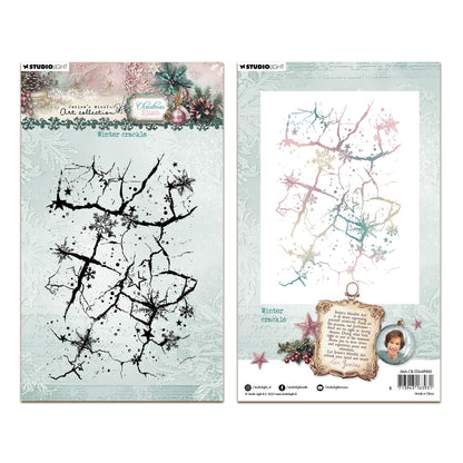 Studio Light Jenine's Mindful Art Christmas Blush - Clear Stamp Winter Crackle