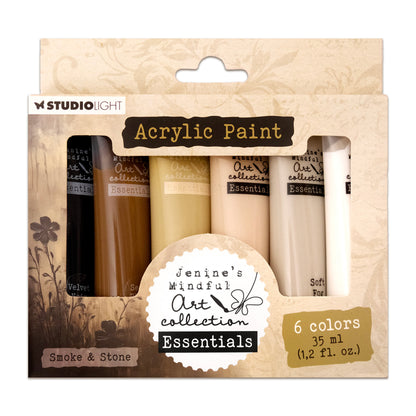 Studio Light Jenine's Mindful Art Acrylic Paint Smoke & Stone