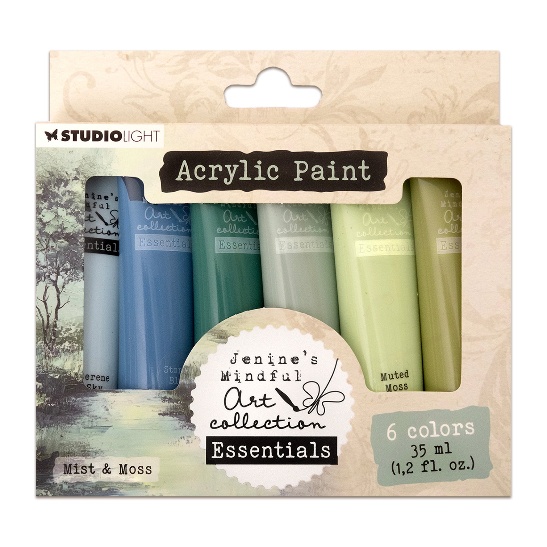 Studio Light Jenine's Mindful Art Acrylic Paint Mist & Moss – AALL & Create