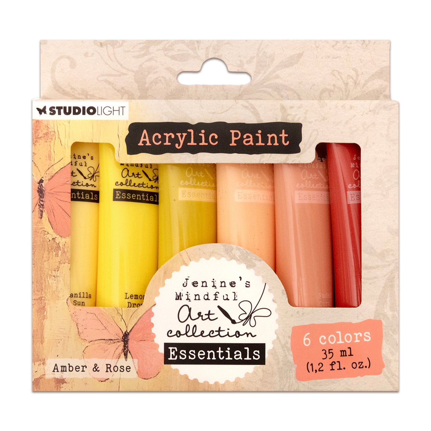 Studio Light Jenine's Mindful Art Acrylic Paint Amber & Rose