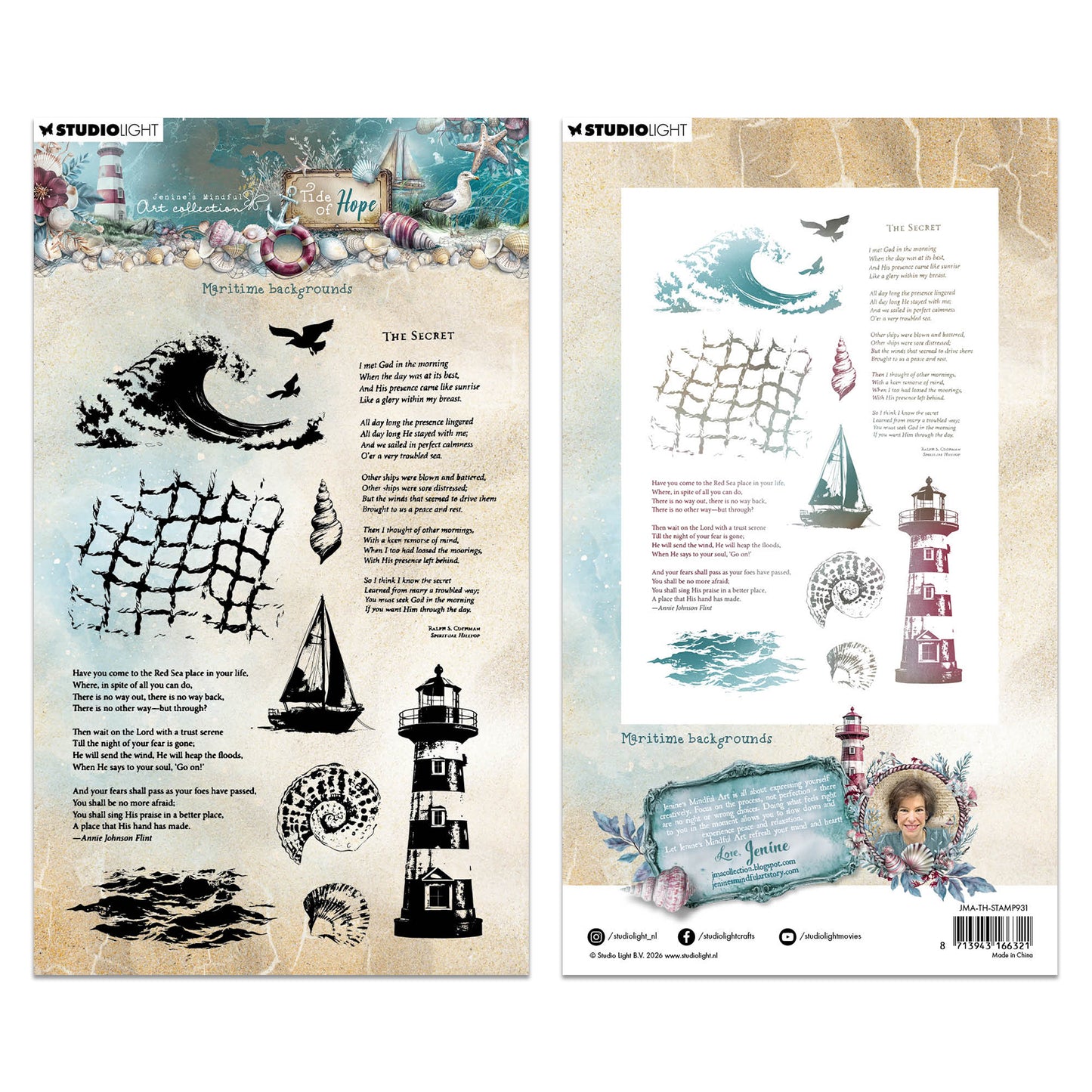 Studio Light JMA Clear Stamp Maritime backgrounds Tide of Hope