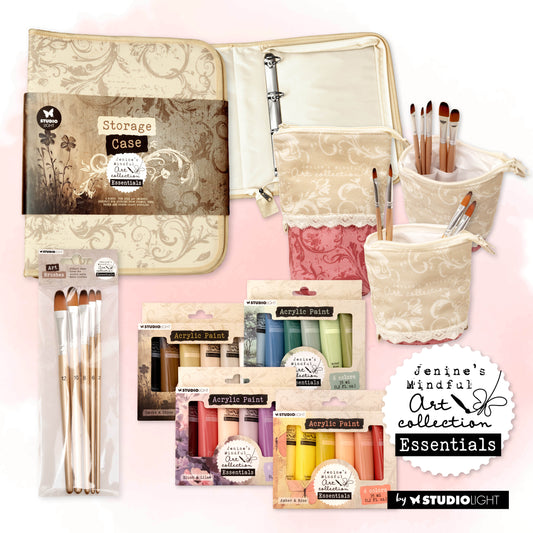 Studio Light Jenine's Mindful Art Acrylic Paint, Brush & Storage Complete Collection