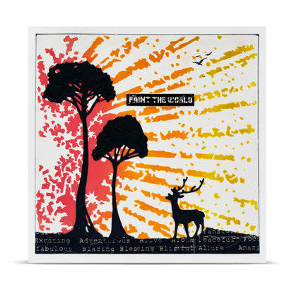 PC-258 - 6x6 (inch) Stencil - Starfall Rays