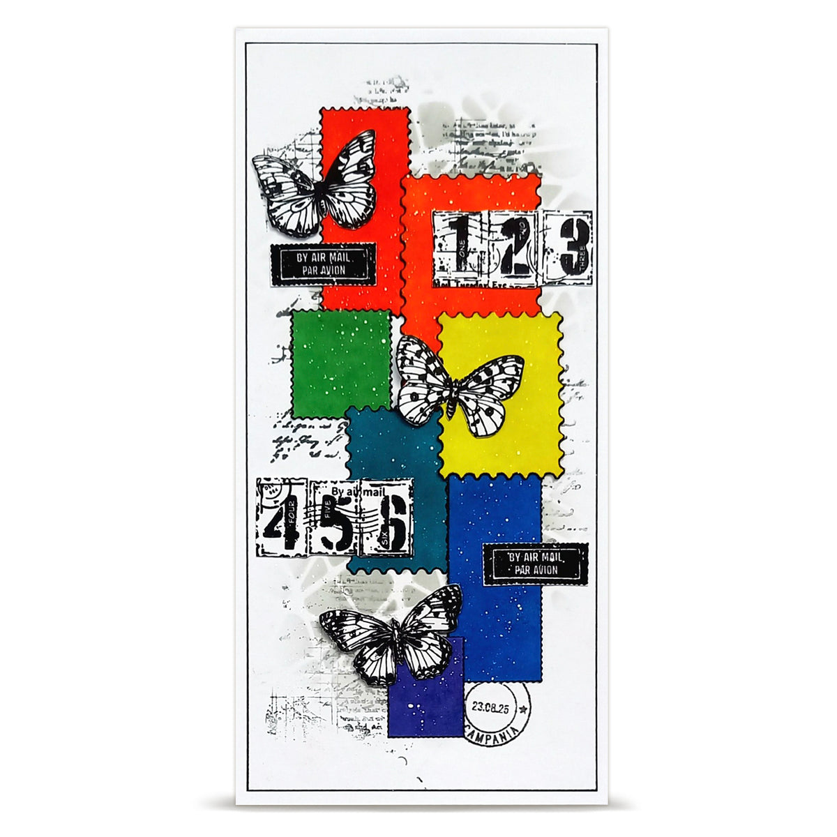 Autour de Mwa Joyful Cutouts Stamps TP-1491 + Matching Die-Cutting Dies DI-123