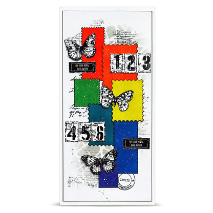 Autour de Mwa Postage Christmas Shapes Stamps + Matching Die-Cutting Dies