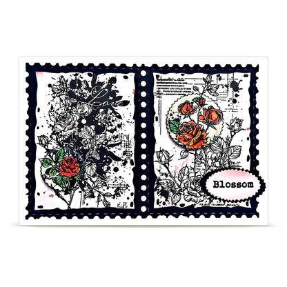 Autour de Mwa Christmas Ovals Stamps TP-1490 + Matching Die-Cutting Dies DI-124