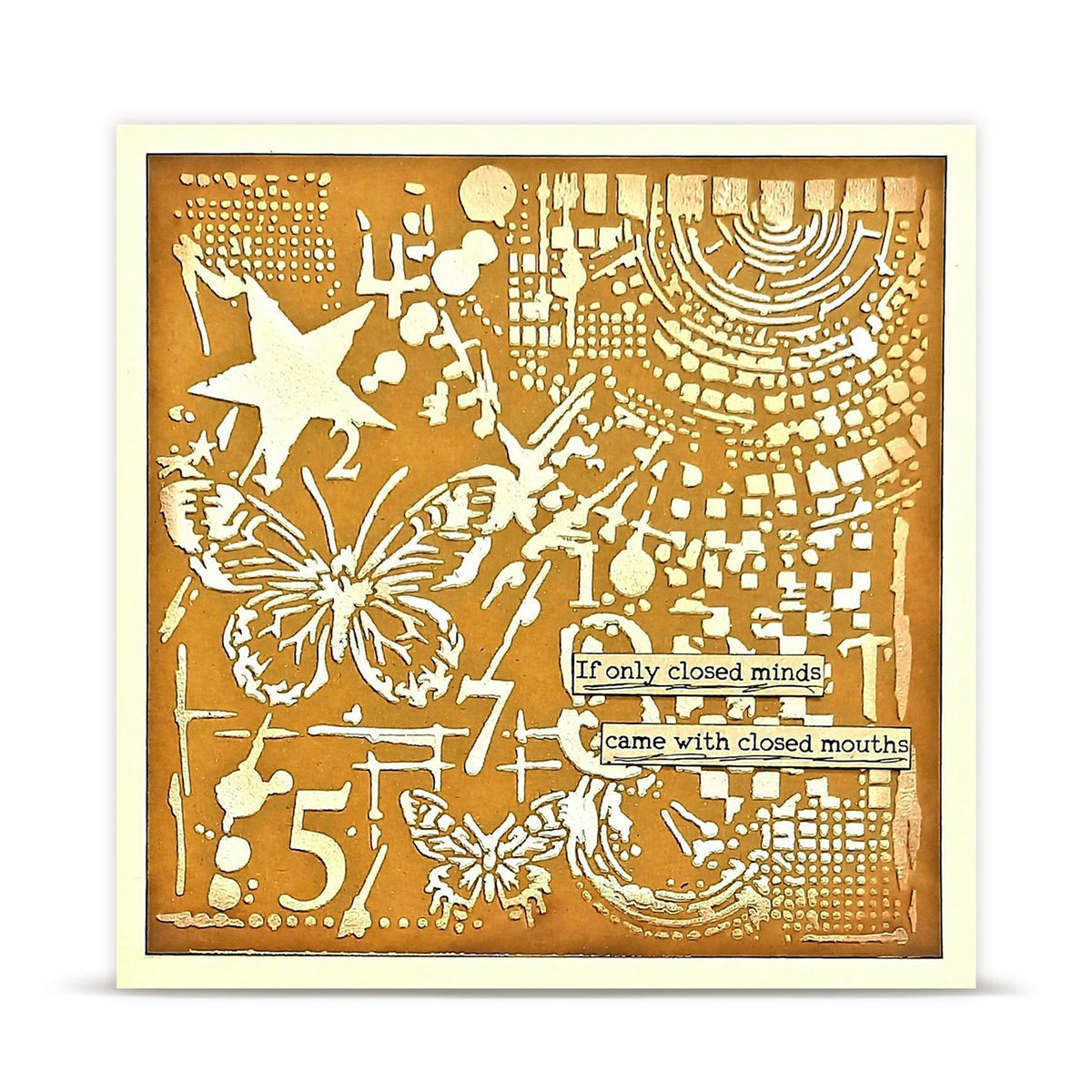 PC-283 - 6x6 (inch) Stencil - Butterfly Code