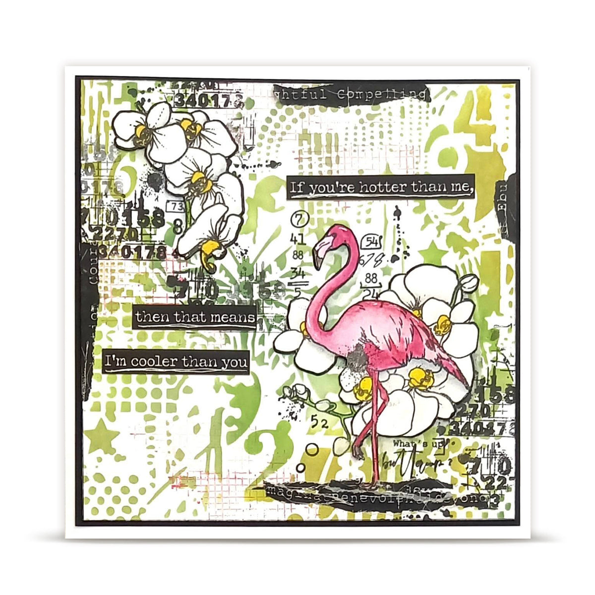 PC-282 - 6x6 (inch) Stencil - Number Garden