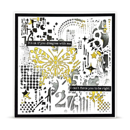 PC-282 - 6x6 (inch) Stencil - Number Garden
