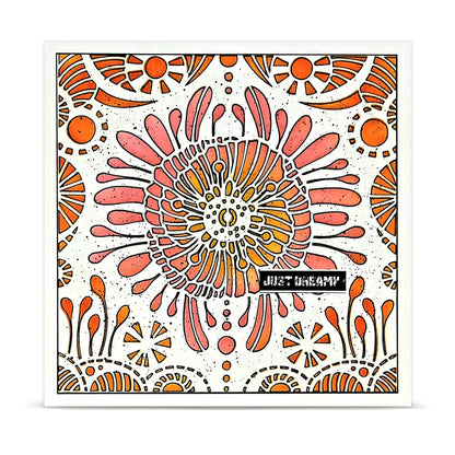 PC-276 - 6x6 (inch) Stencil - Coquelicot Nouveau